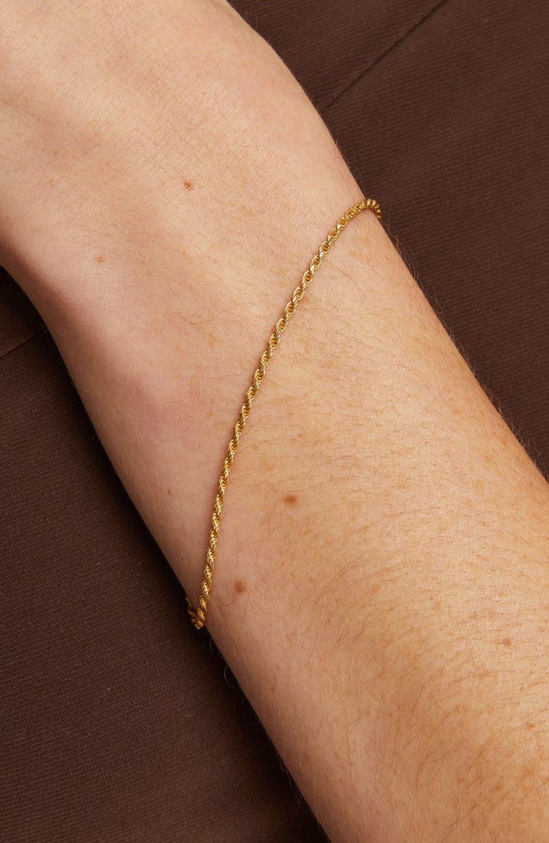 Aurate New York Rope Chain Bracelet, Alternate, color, Yellow