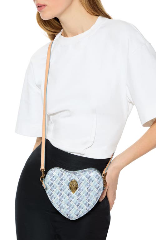 Kurt Geiger London Camden Heart Crossbody Bag In Open White