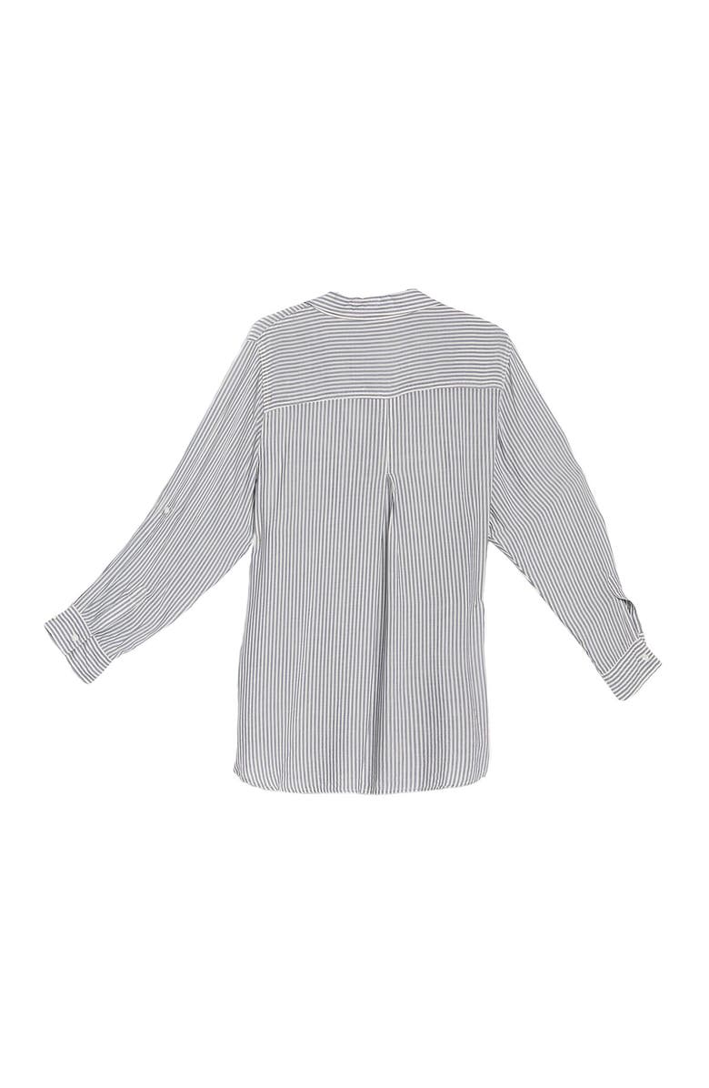 VELVET HEART Elisa Striped Roll Sleeve Shirt, Alternate, color, Indigo White Stripe