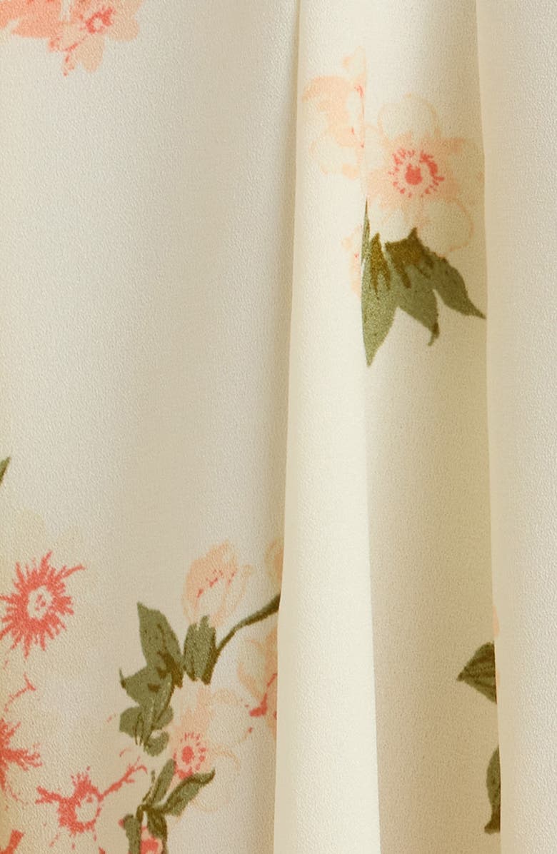 SUGARLIPS Morning Blush Floral Collins Minidress, Alternate, color, Ivory/Pink/Green Multi