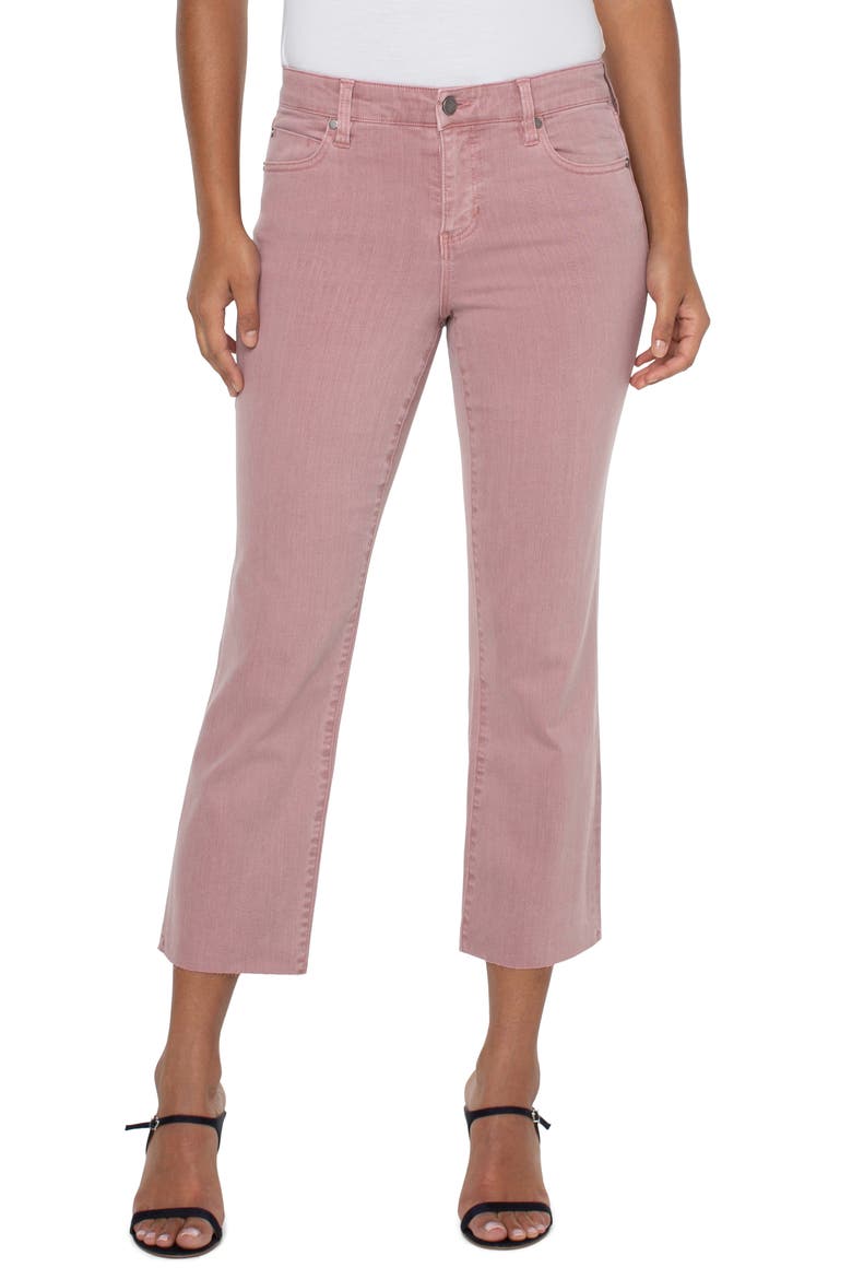 Kennedy Raw Hem Crop Straight Leg Jeans, Main, color, ASTER MAUVE