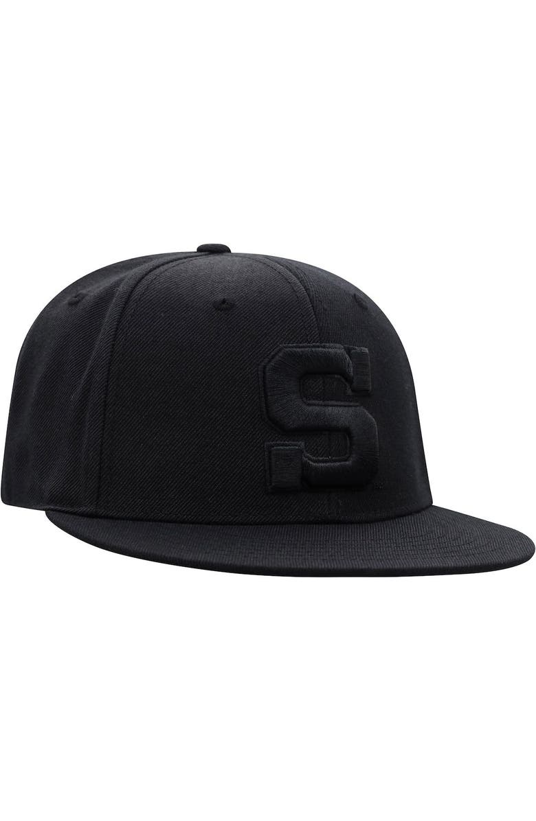 TOP OF THE WORLD Men's Top of the World Penn State Nittany Lions Black On Black Fitted Hat, Alternate, color, Black