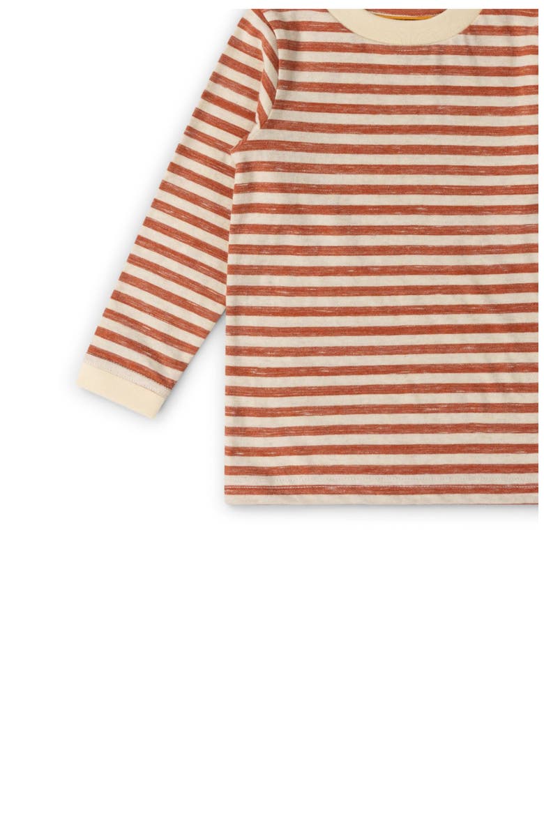 Kids' Striped Organic Cotton Long Sleeve T-Shirt, Alternate, color, RED