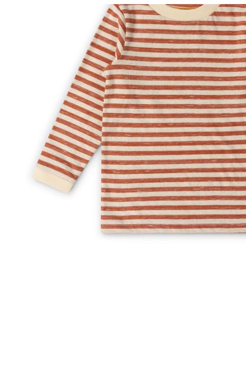 Kids' Striped Organic Cotton Long Sleeve T-Shirt