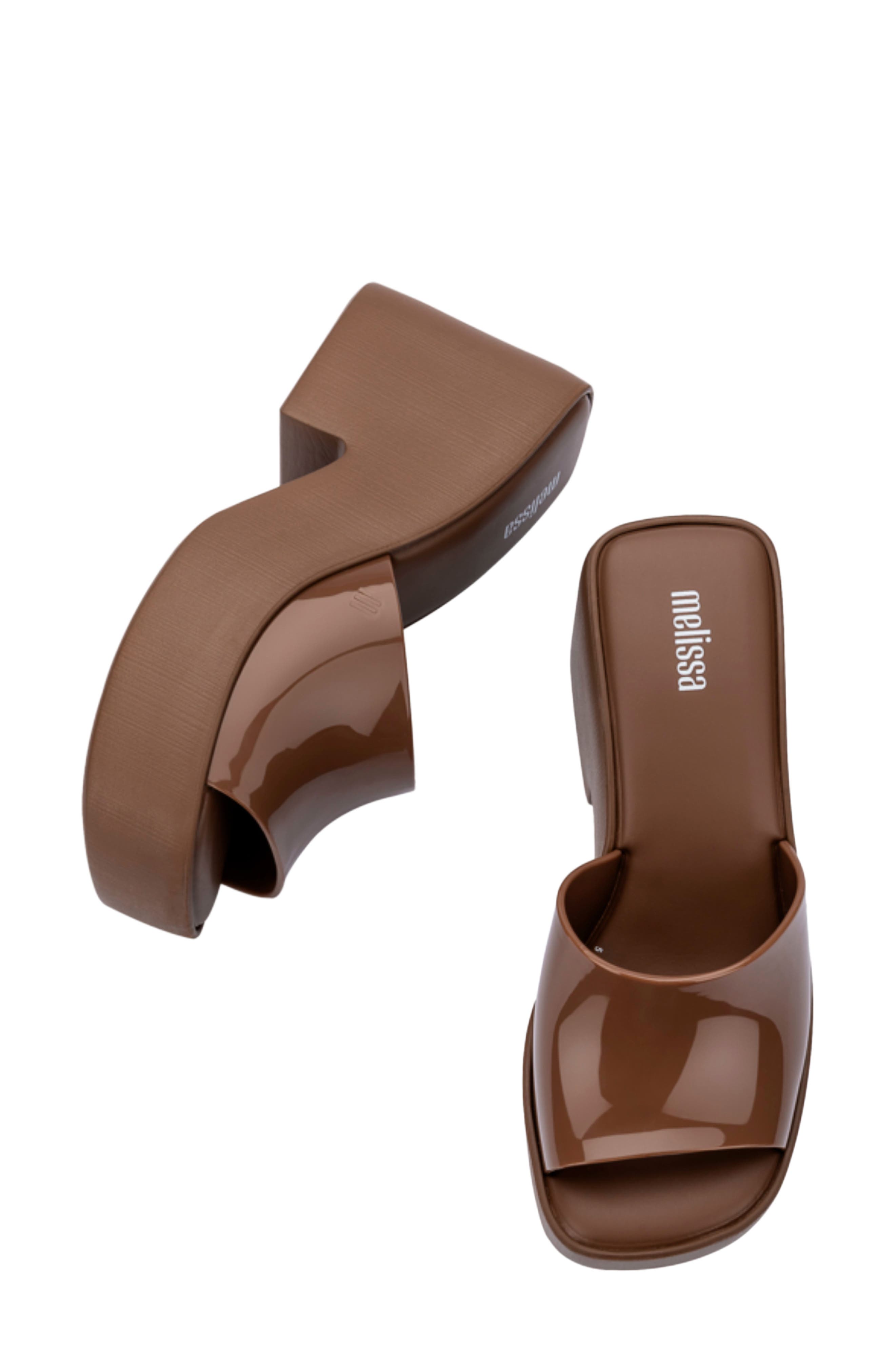 Posh Platform Slide Sandal, Alternate, color, BROWN