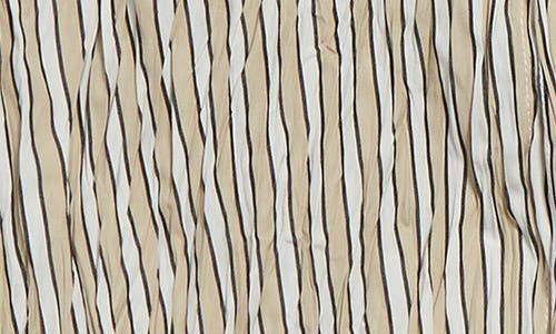 Bottega Veneta Striped Pattern Crinkled Cotton Shirt