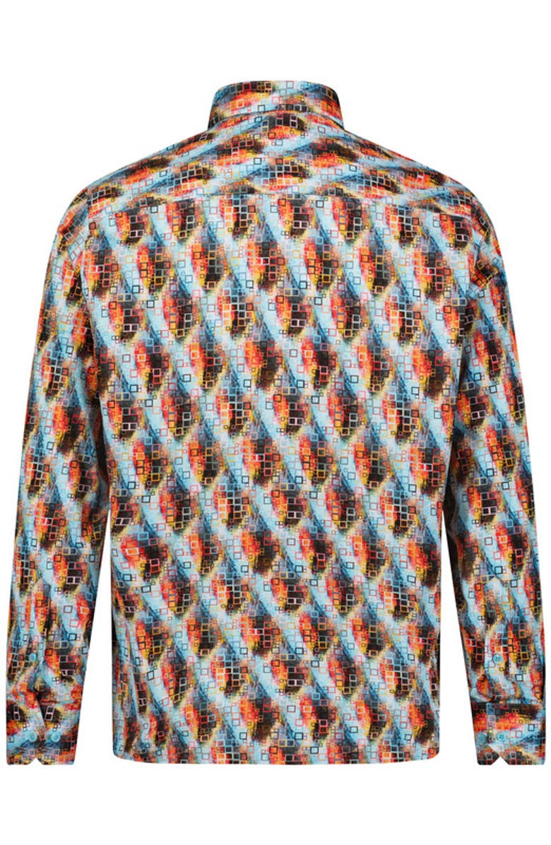 Luchiano Visconti Square Print Long Sleeve Shirt, Alternate, color, 
