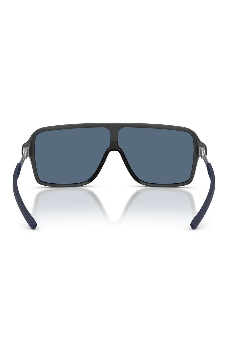 132mm Rectangular Sunglasses, Alternate, color, MATTE DARK GREY / DARK BLUE
