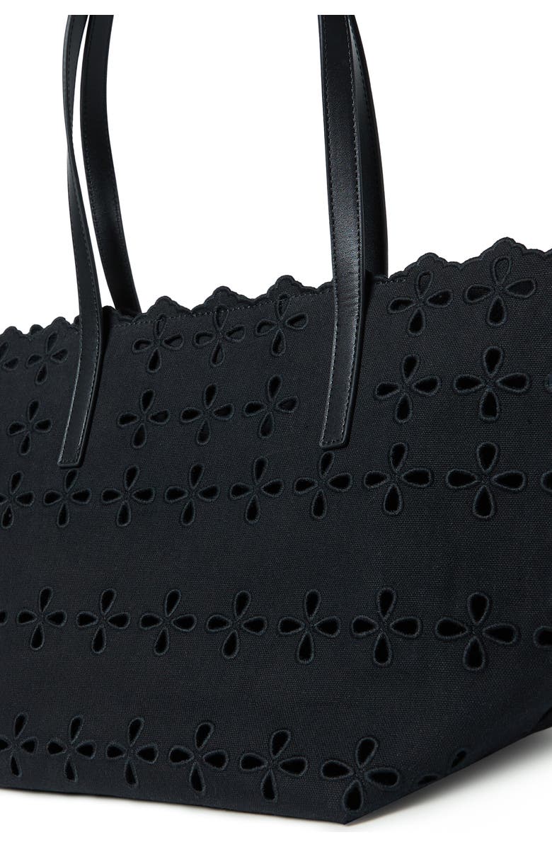 Loeffler Randall Easton Eyelet Tote Bag, Alternate, color, Black