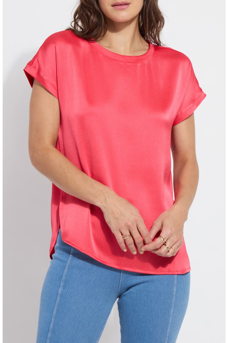 Miri Cap Sleeve Top, Main, color, CORAL SUNSET