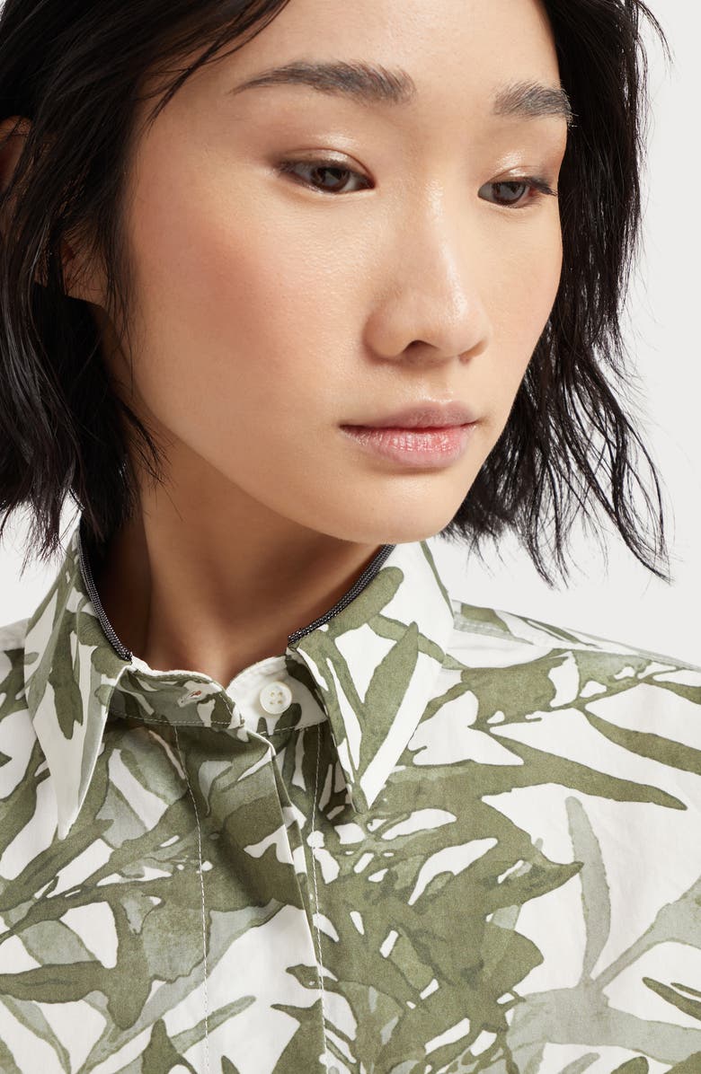 Brunello Cucinelli Herbarium Print shirt, Alternate, color, 