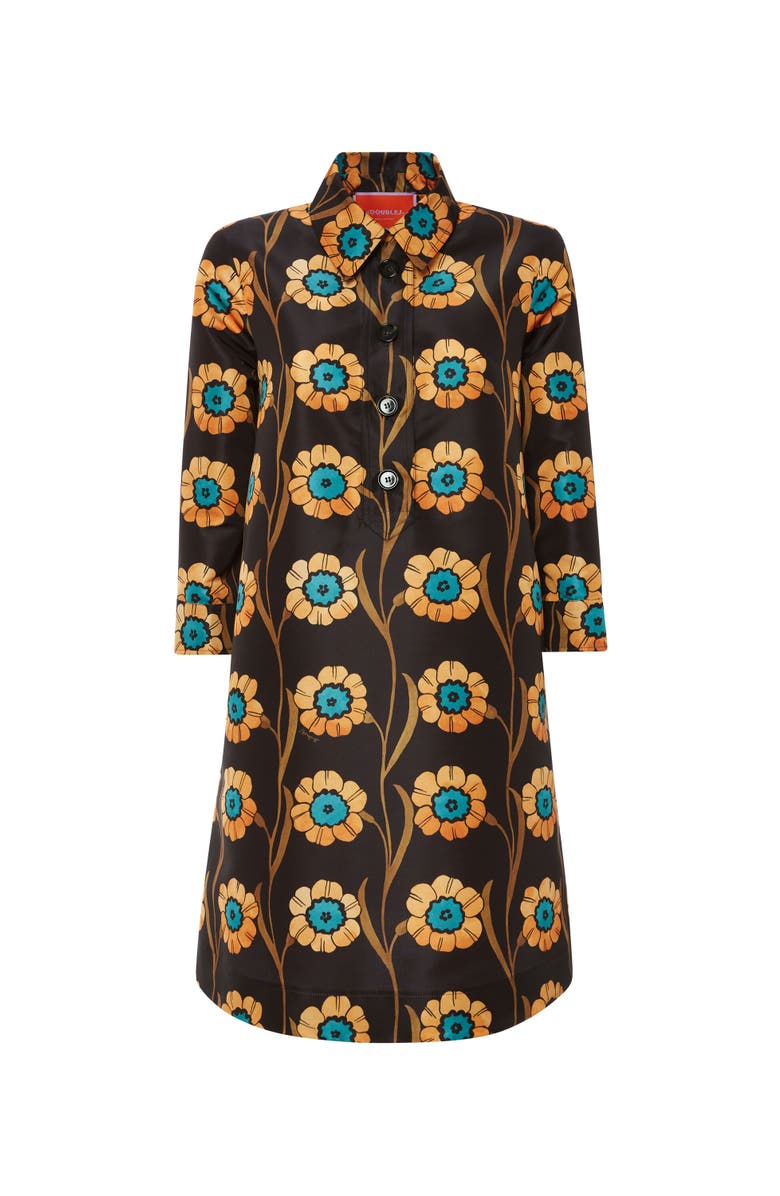 La DoubleJ Short Artemis Dress Daisychain Black, Alternate, color, 