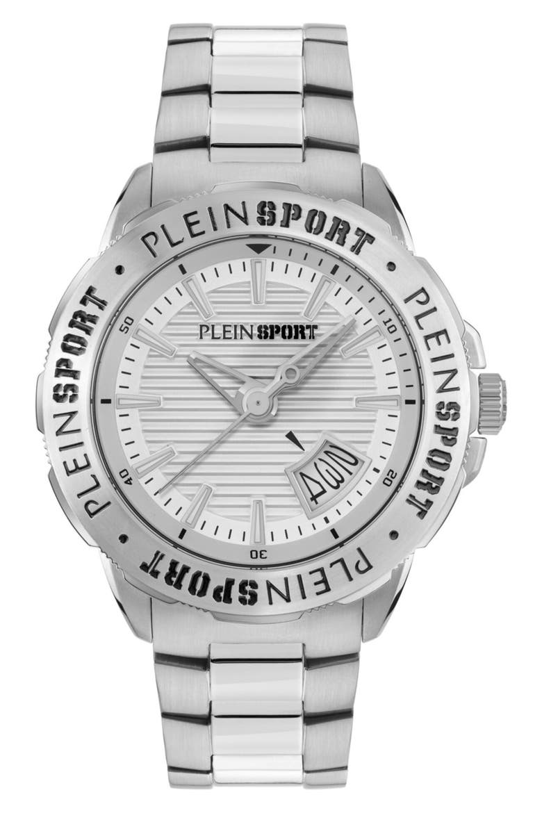 Rampage Bracelet Watch, 44mm, Main, color, STAINLESS STEEL