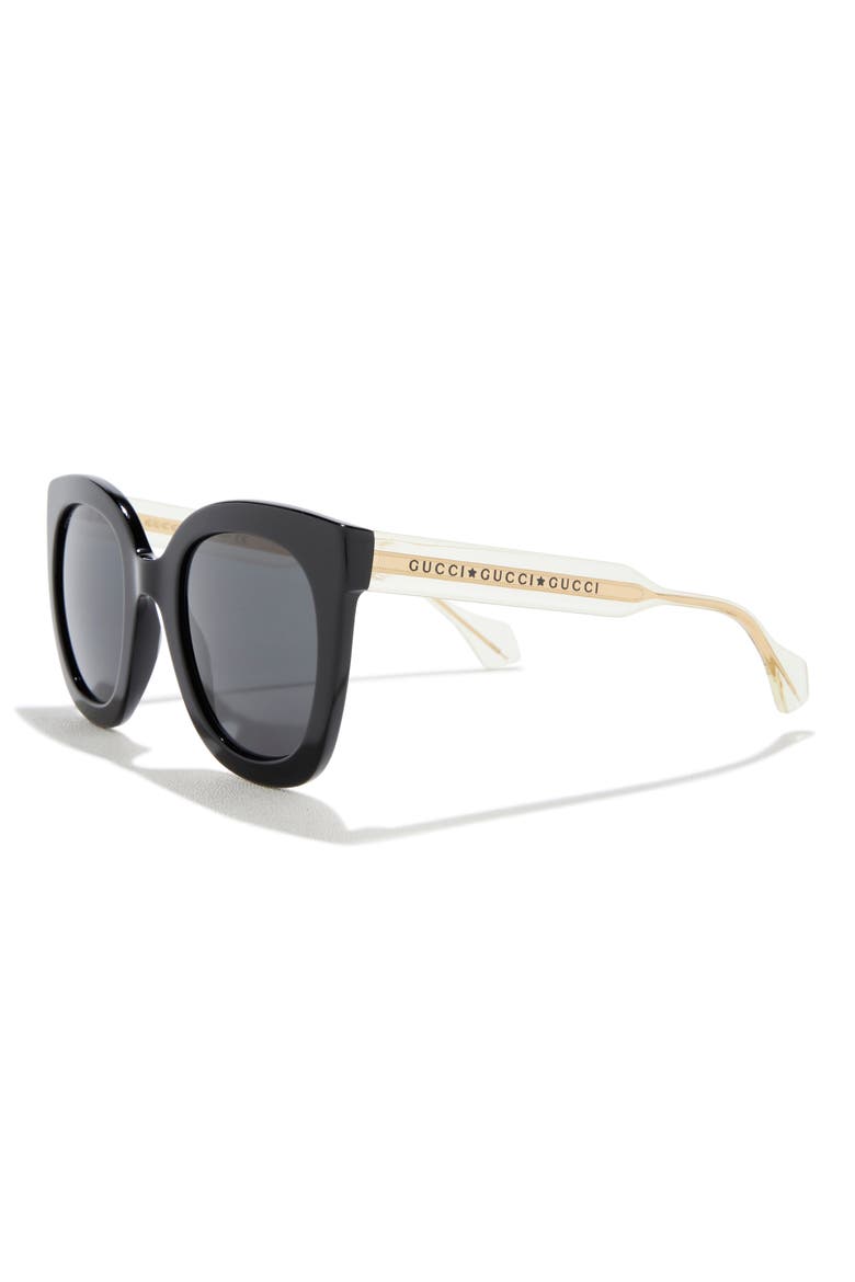 51mm Core Oversize Sunglasses, Alternate, color, BLACK CRYSTAL GREY