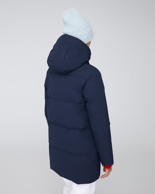 Quartz Co. Chloe | Hooded Down Winter Jacket In True Navy