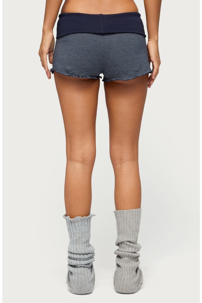 Nour Contrast Stripe Microshorts, Alternate, color, NAVY