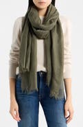 Nordstrom Striped Silk & Cashmere Scarf