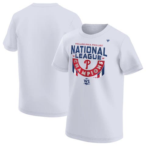 Youth Fanatics Branded White Philadelphia Phillies 2022 National League Champions Locker Room T-Shirt