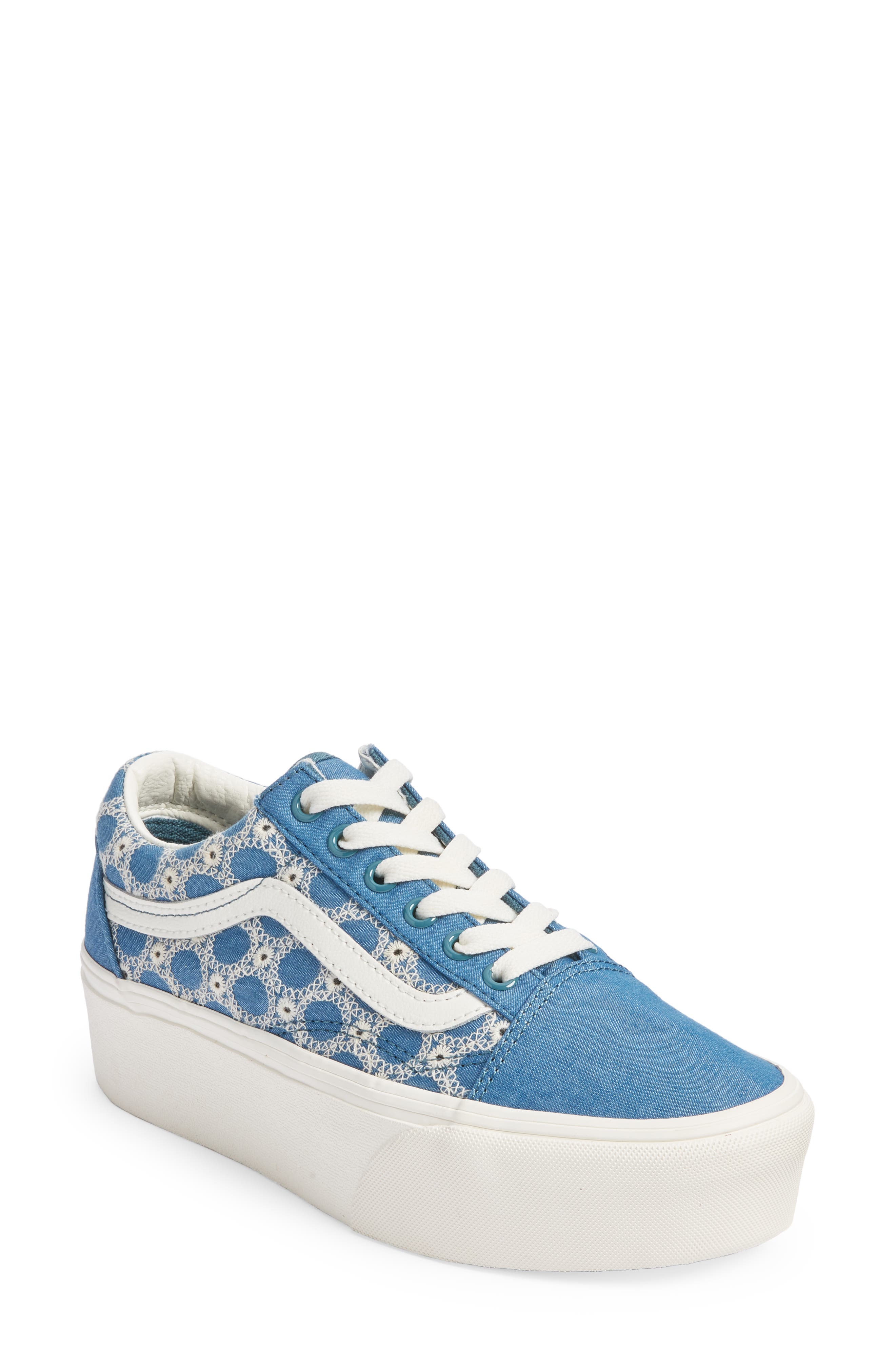 Old Skool Stackform Sneaker, Main, color, DENIM MIX BLUE