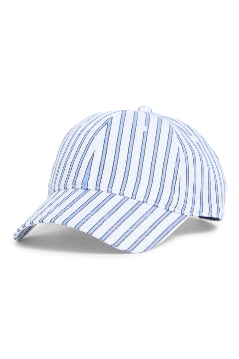 Kids' Stripe Adjustable Baseball Cap, Main, color, BLUE