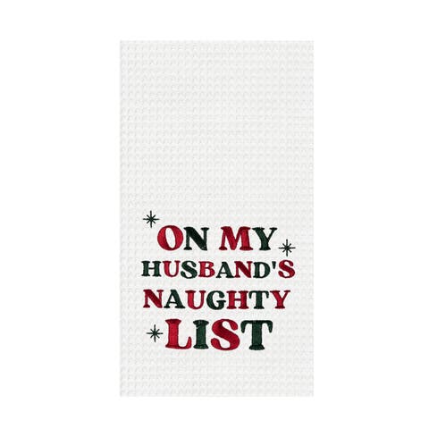 Husband's Naughty List Christmas Towel