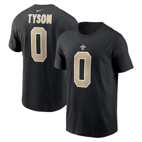 Men's Nike Jordyn Tyson Black New Orleans Saints Name & Number T-Shirt