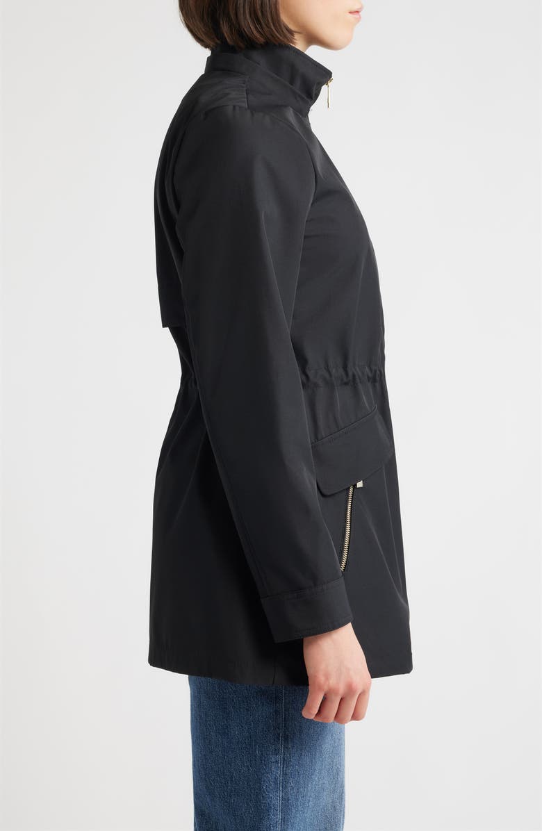 Michael Kors Zip Front Jacket with Removable Hood, Alternate, color, Black