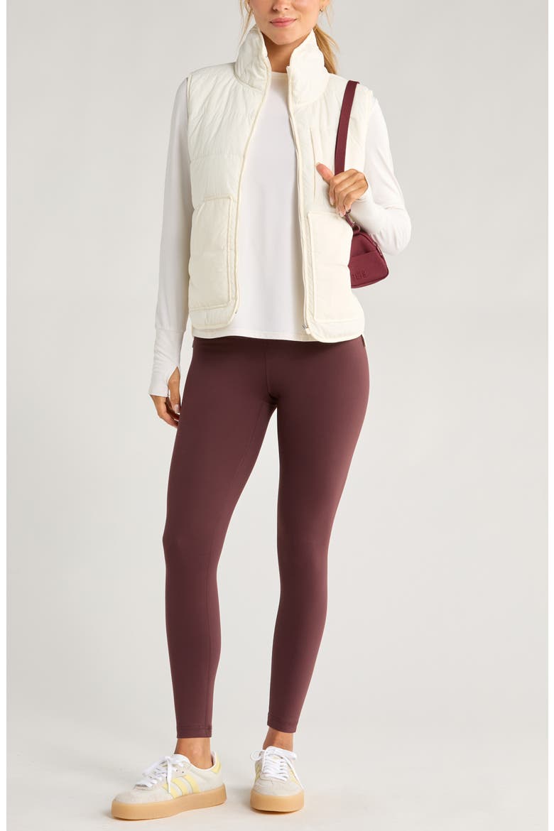Packable Quilted Vest, Alternate, color, IVORY EGRET