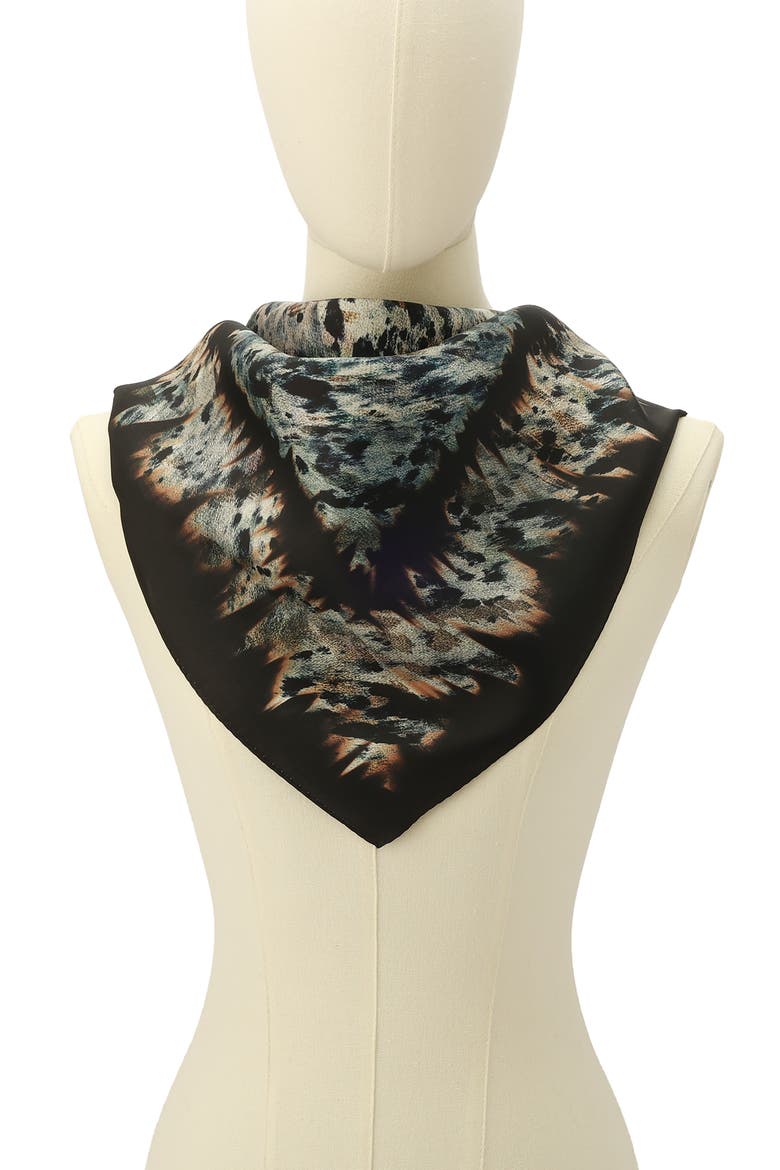 Canter Script Square Scarf, Alternate, color, FAWN BROWN