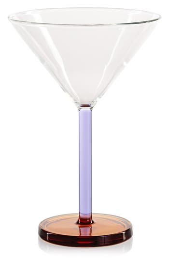 Zodax Vireo Set Of 4 Martini Glasses In Purple