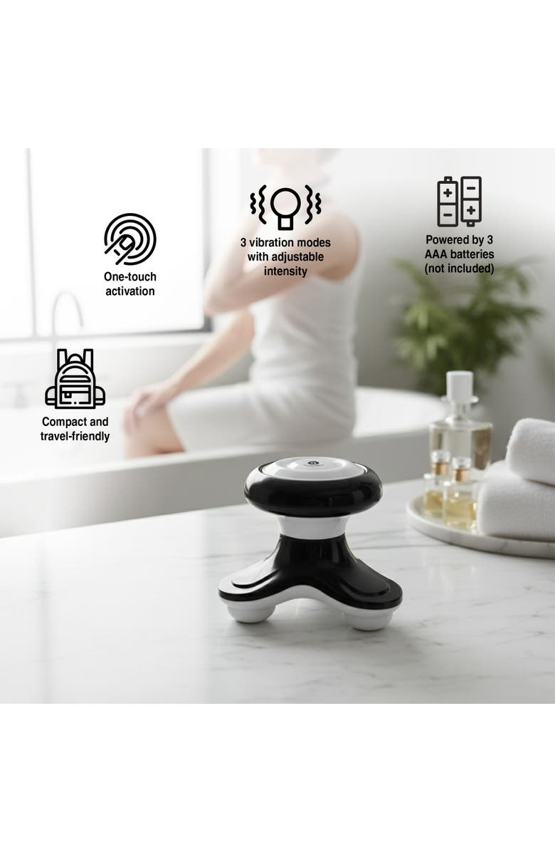 PURSONIC 2-Pack Portable Handheld Sport Massagers, Alternate, color, Black