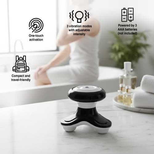 Pursonic 2-pack Portable Handheld Sport Massagers In Black