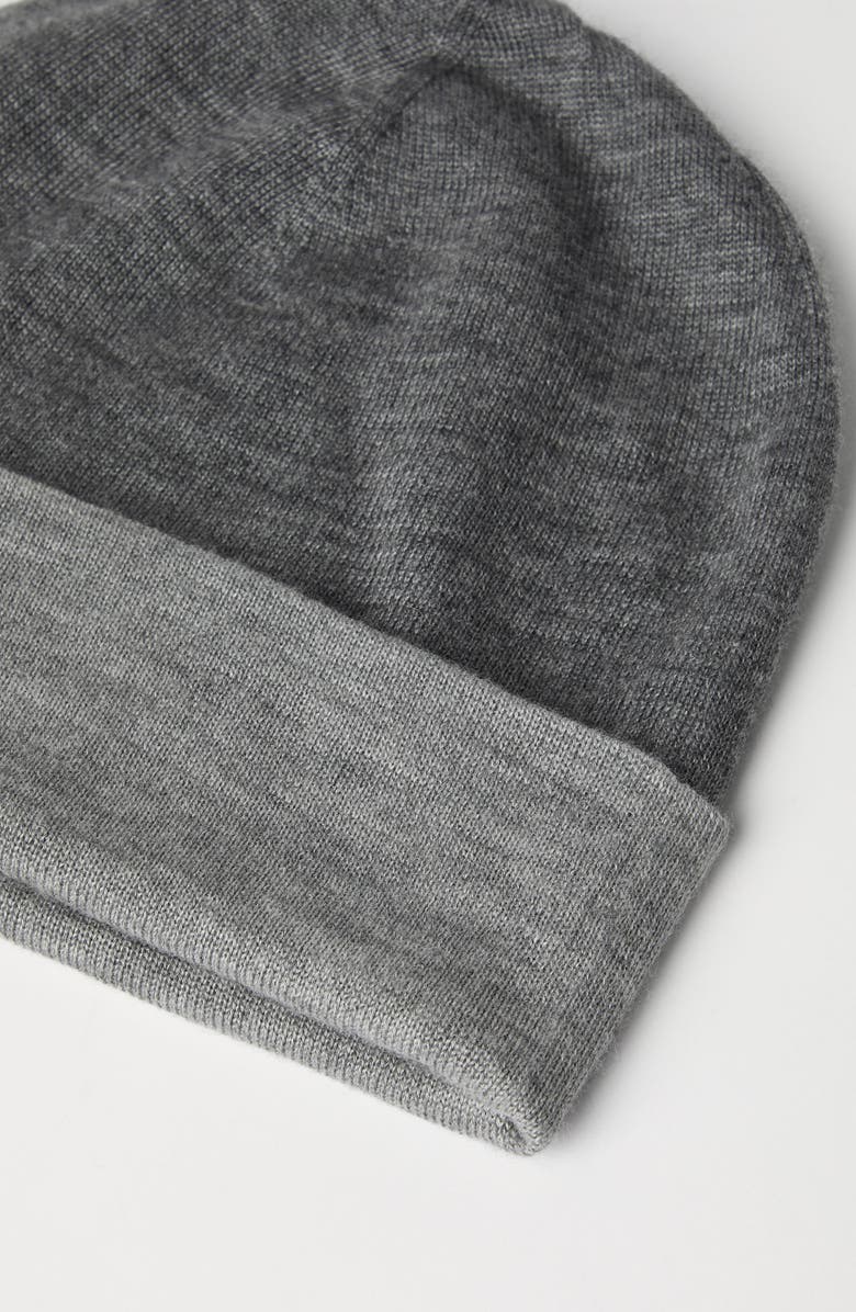 Brunello Cucinelli Cashmere and silk beanie, Alternate, color, Dark Grey