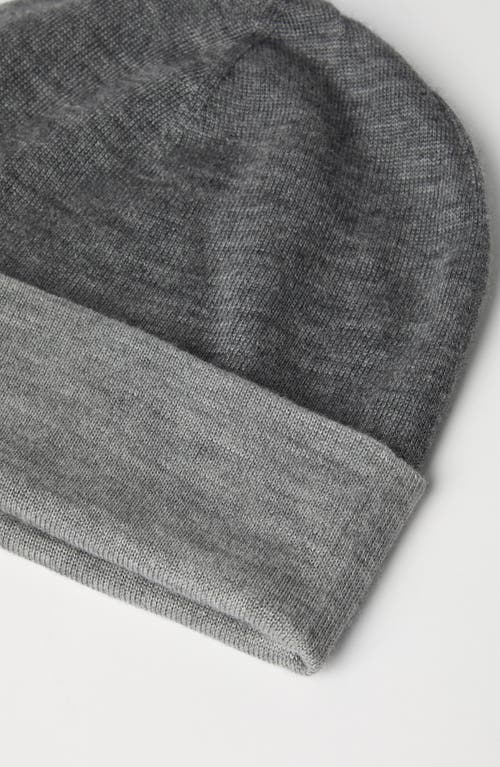 Brunello Cucinelli Cashmere And Silk Beanie In Gray