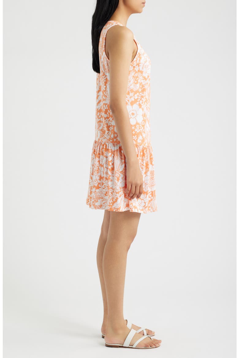 Dixi Cotton Dress, Alternate, color, SUNSET ORANGE BUDDING ROMANCE