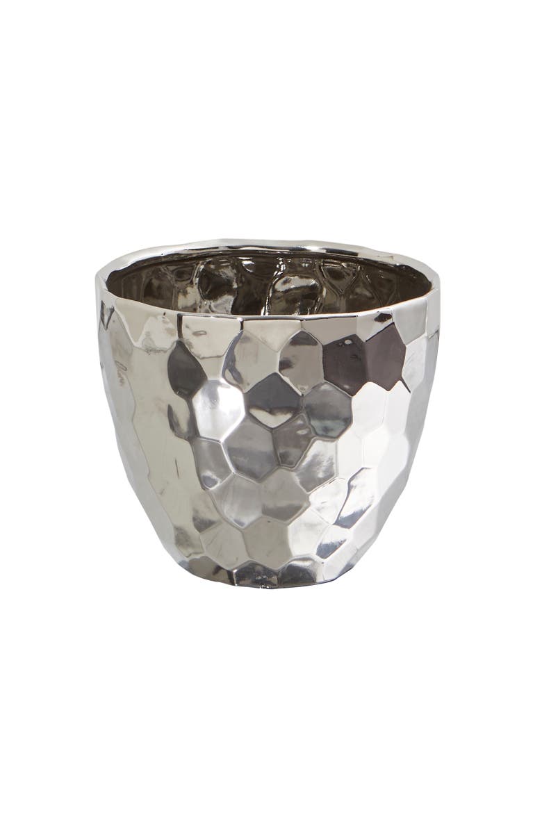 NEARLY NATURAL 6.75-in Designer Silver Bowl, Main, color, White