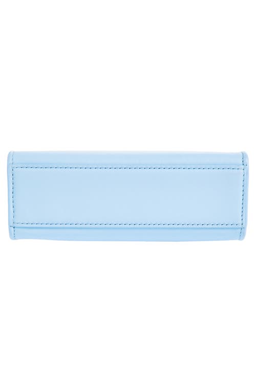 Veronica Beard Small Bamboo Handle Leather Shopper In Light Blue