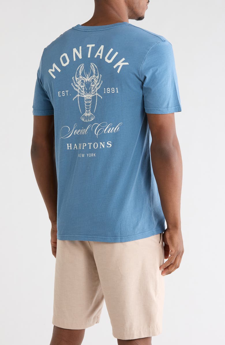 Goodie Two Sleeves Montauk Social Cotton Graphic T-Shirt, Alternate, color, Blue