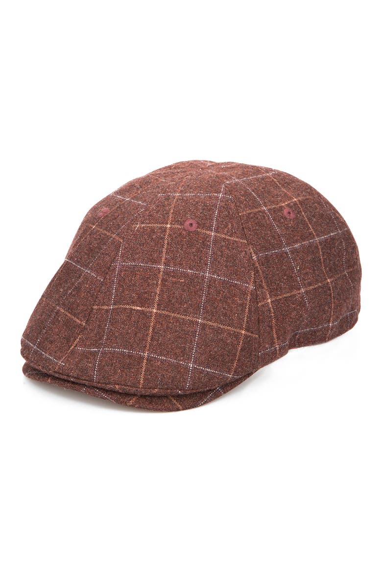 Check Driver Cap, Main, color, BURGUNDY