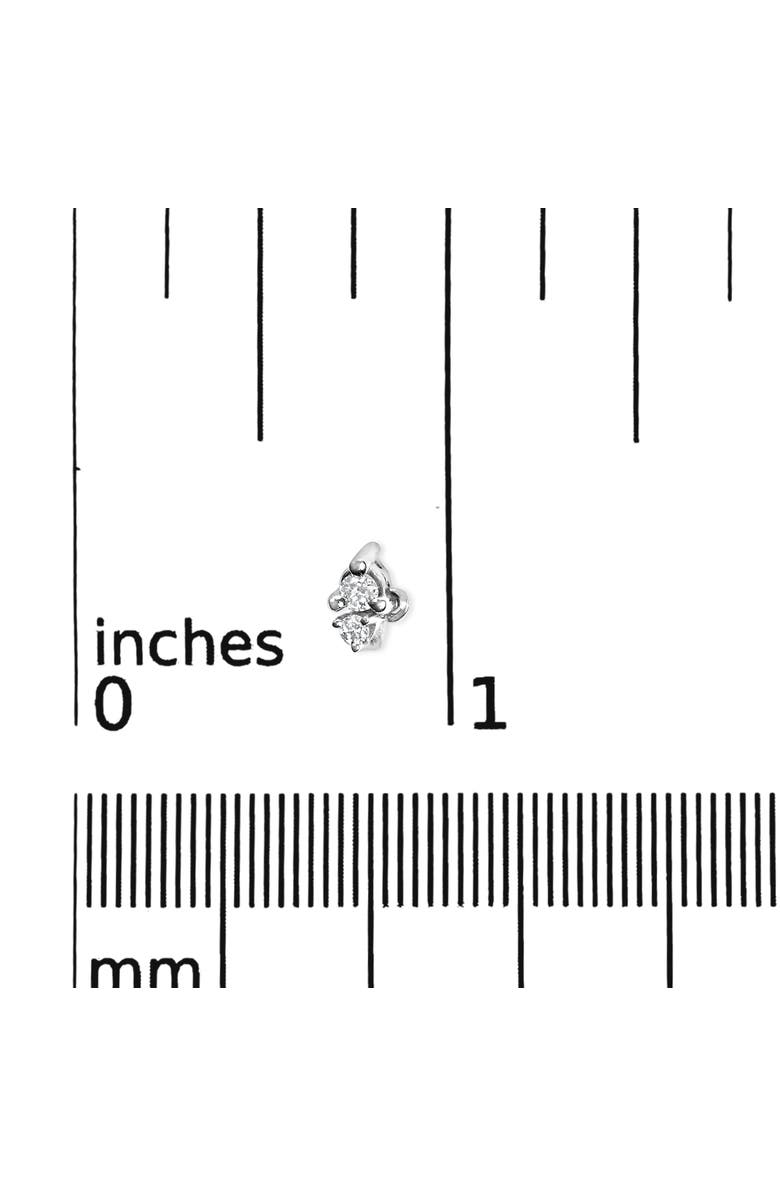 Haus of Brilliance 14K White Gold 1/4 Ct Double Diamond Drop and Dangle Stud Earrings, Alternate, color, White