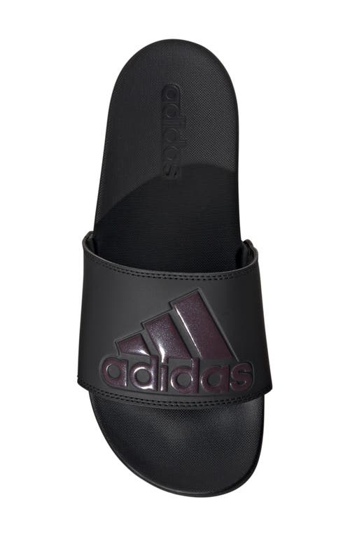 Adidas Originals Adidas Adilette Comfort Slide Sandal In Black/aurora Met./black