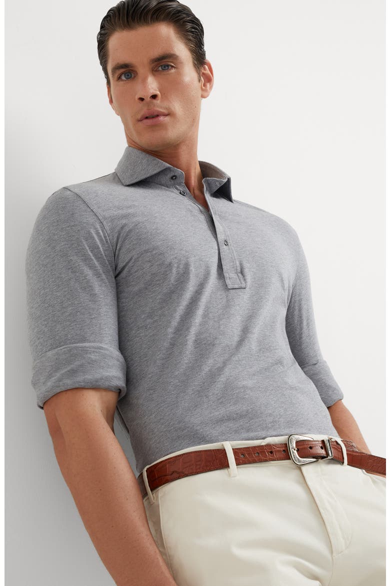 Jersey polo shirt, Alternate, color, Grey