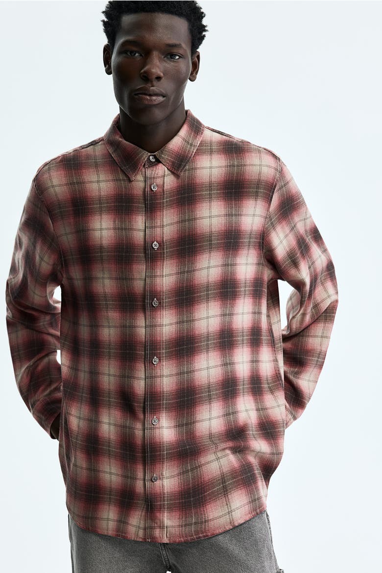 Relaxed Fit Shirt, Main, color, Pink/plaid