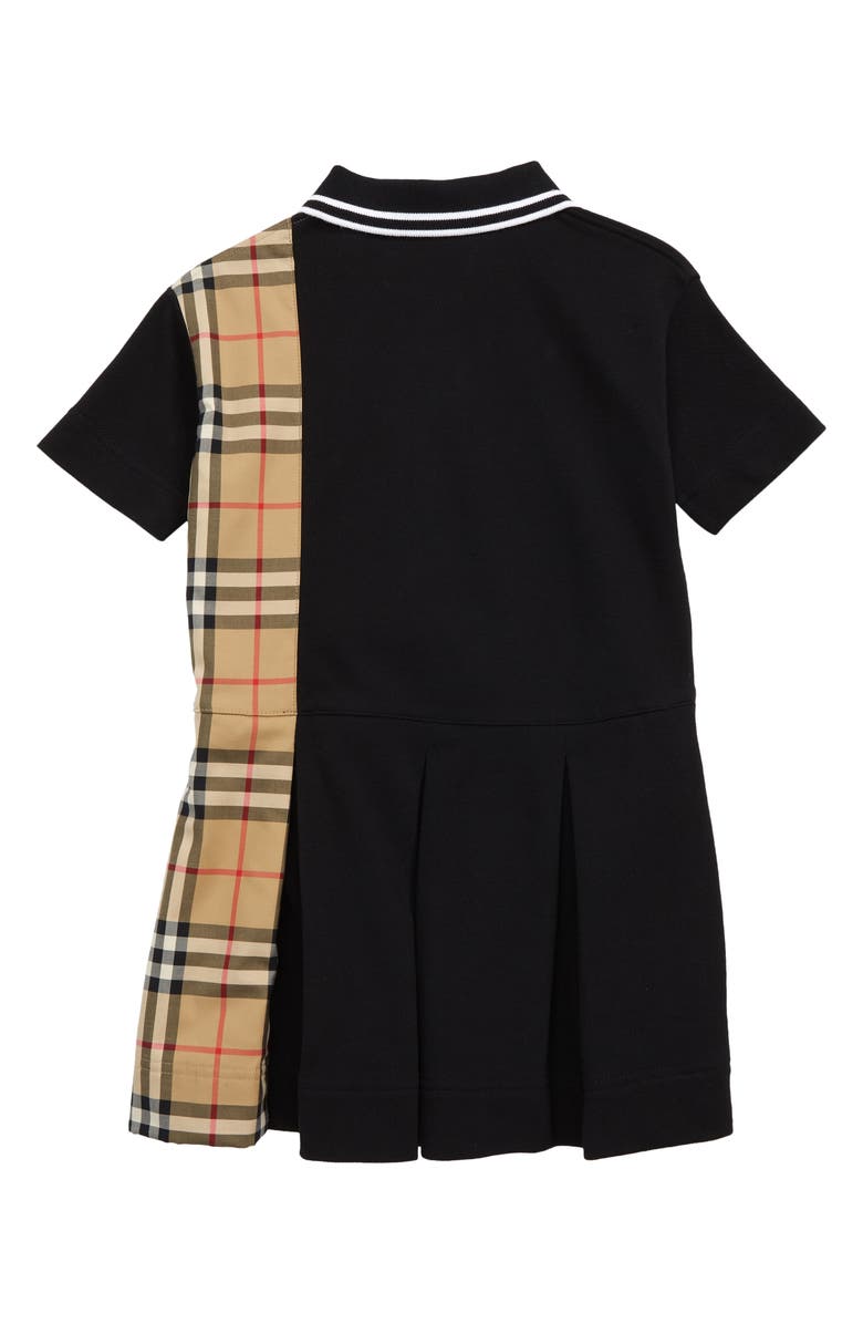 Burberry Kids' Serena Check Piqué Polo Dress, Alternate, color,