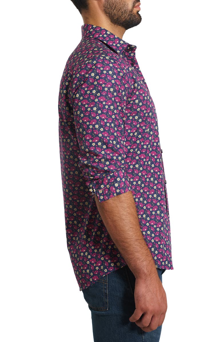 Jared Lang Trim Fit Floral Button-Up Shirt, Alternate, color, Floral