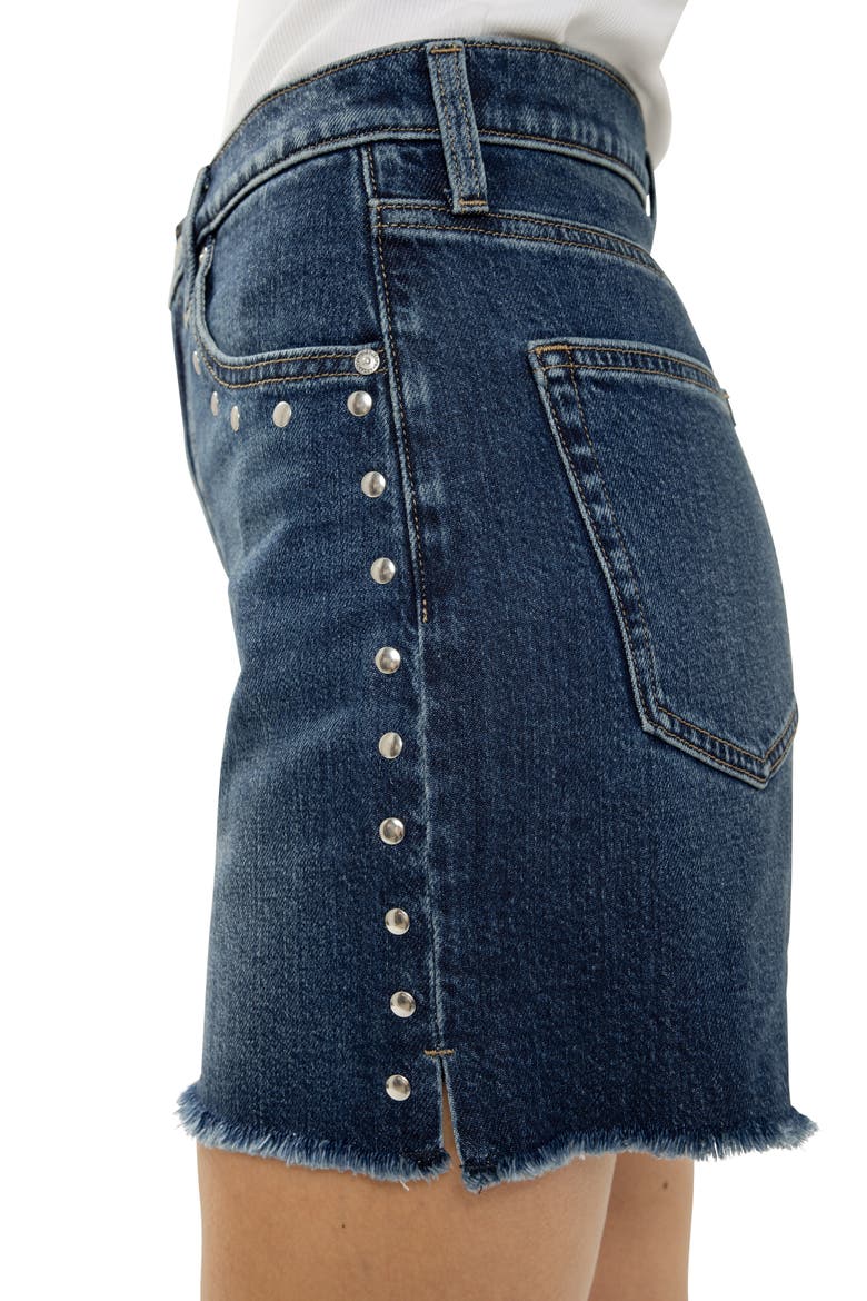 Highly Desirable Studded Ultra High Waist Denim Shorts, Alternate, color, PIMLICO
