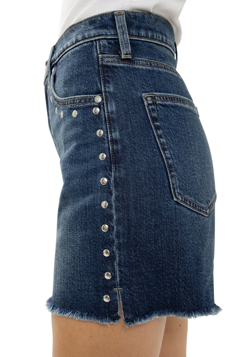 Silver Jeans Co. Highly Desirable Studded Ultra High Waist Denim Shorts, Alternate, color, Pimlico