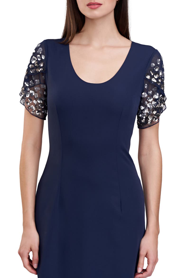 Jessie Bead Embellished Cocktail Dress, Alternate, color, DEEP NAVY