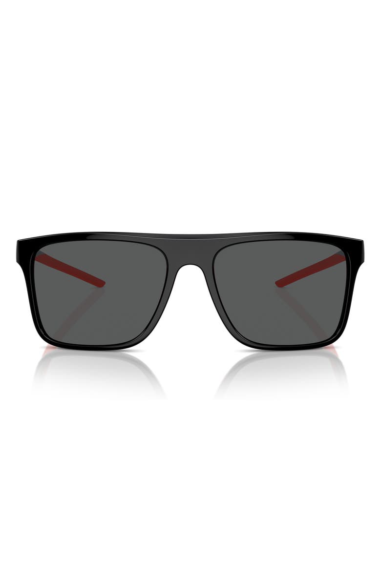 Scuderia Ferrari x Scuderia Ferrari 58mm Square Sunglasses, Main, color, Black