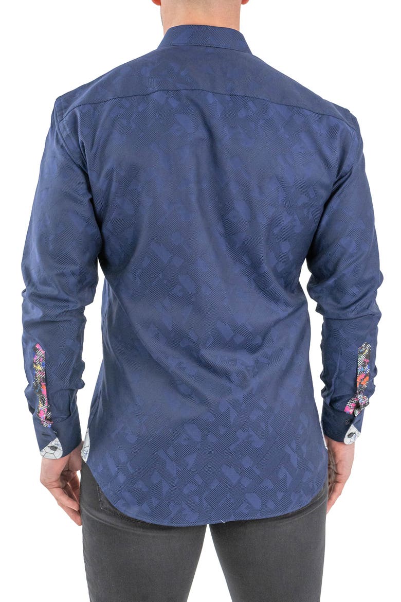 Einstein Jacqceepblack Navy Button-Up Shirt, Alternate, color, BLUE